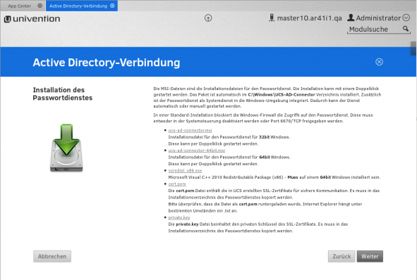 Screenshot Active Directory UCS