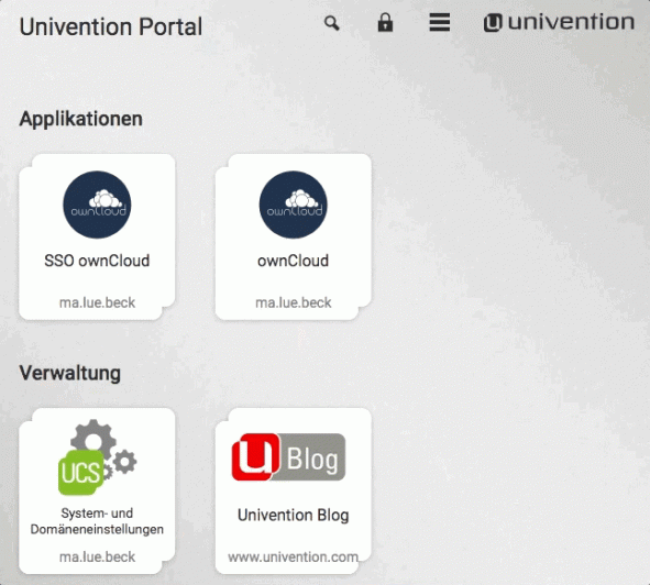 Integriere SAML SSO für die ownCloud Univention App