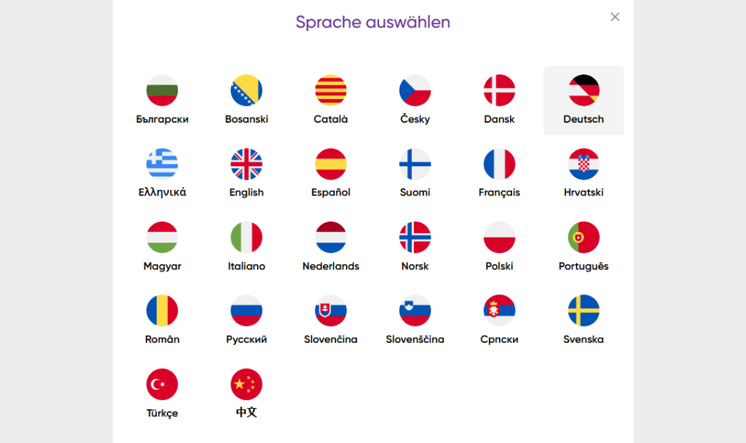 SchoolFox bietet 26 Sprachen zur Auswahl